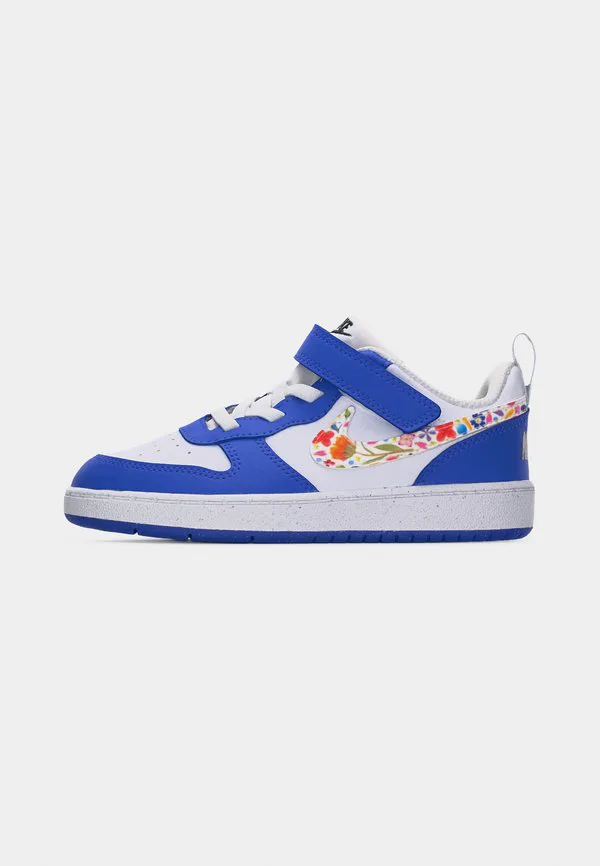 Кроссовки унисекс court borough Nike Sportswear, White/Sapphire/Black — фото 2