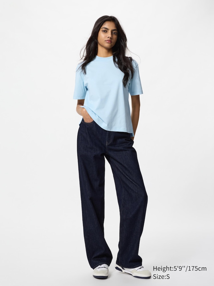 Футболка Uniqlo Airism из хлопка, черная — фото 2