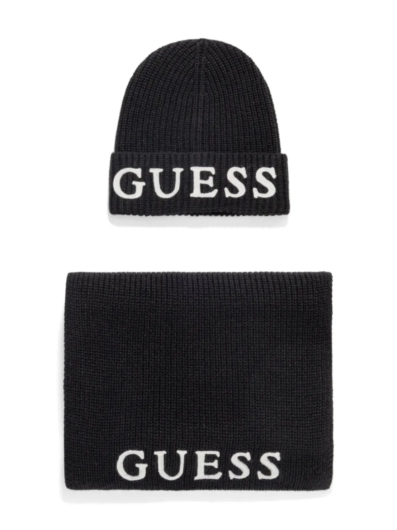 

Комплект шапок с вышитым логотипом GUESS USA, черный