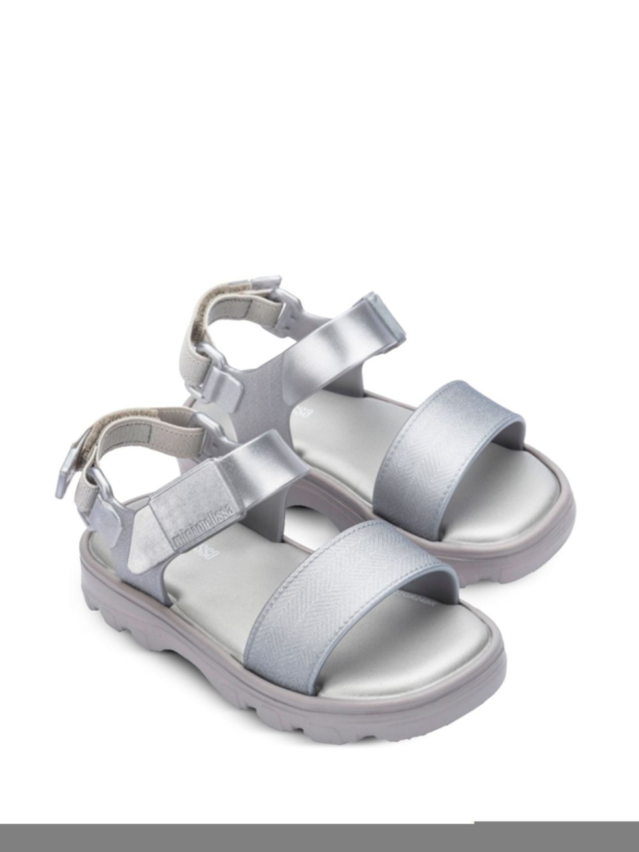 

Mini Melissa сандалии Kick Off, серебряный