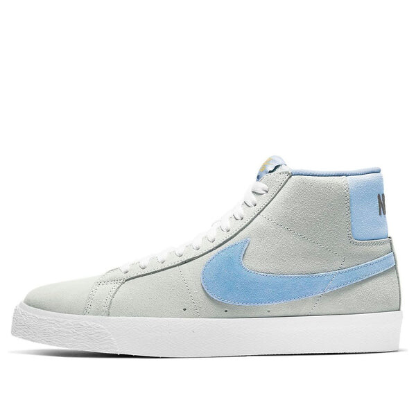 

Кроссовки blazer mid sb 'smoke grey psychic blue' Nike, серый