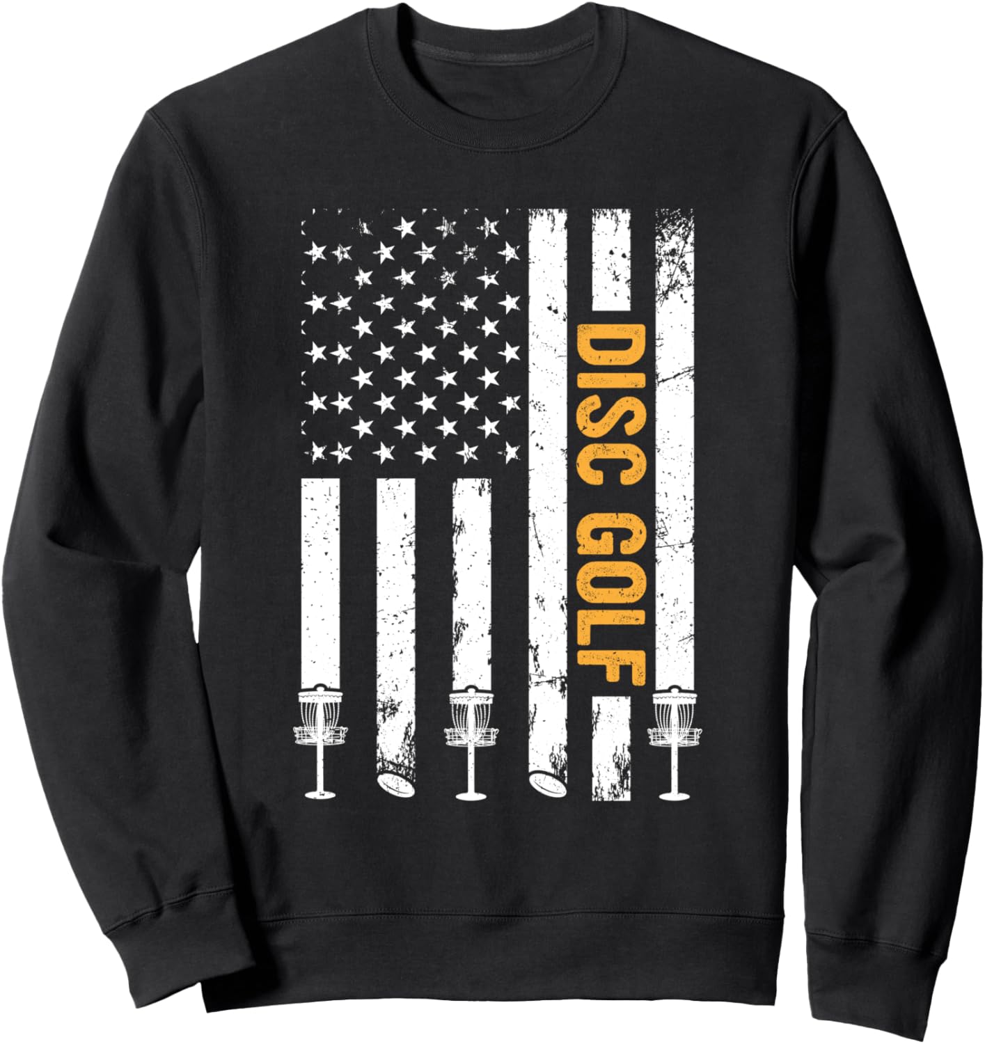 

Толстовка с изображением американского флага для диск-гольфа Disc Golfing Disc Golf Designs, черный