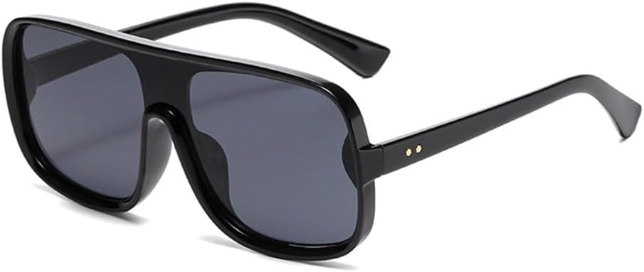 

Солнцезащитные очки UV400 с защитой от УФ-излучения — увеличенного размера, цельные, с заклепками, градиентной подсветкой, подходят для женщин и мужчин, для бега и занятий спортом на открытом воздухе UYPTK, Black Grey