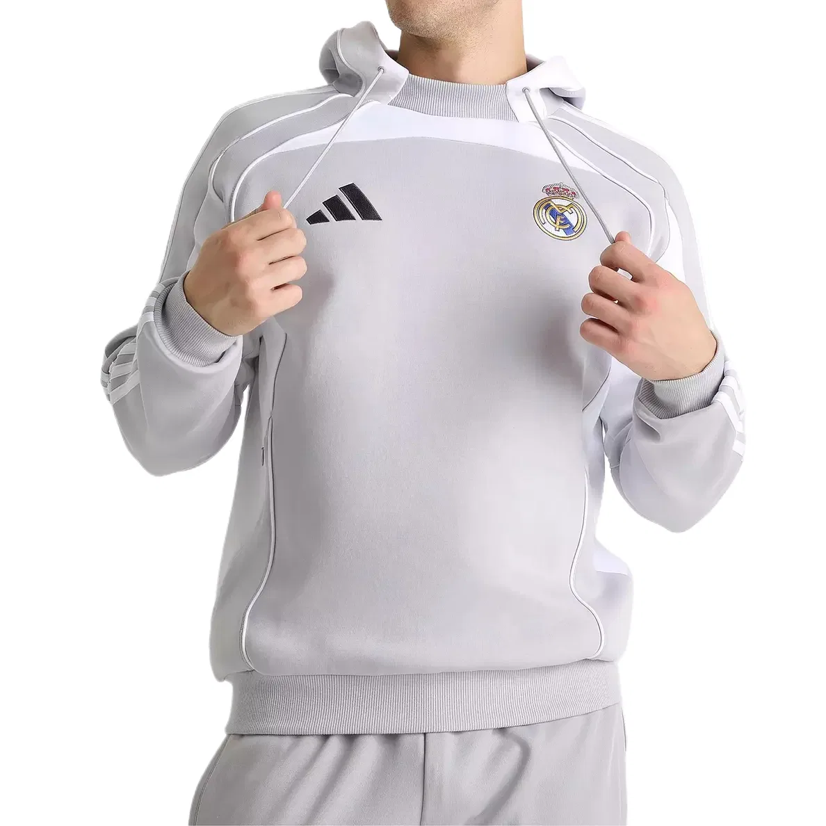 Толстовка Real Madrid мужская Adidas, Light Gray