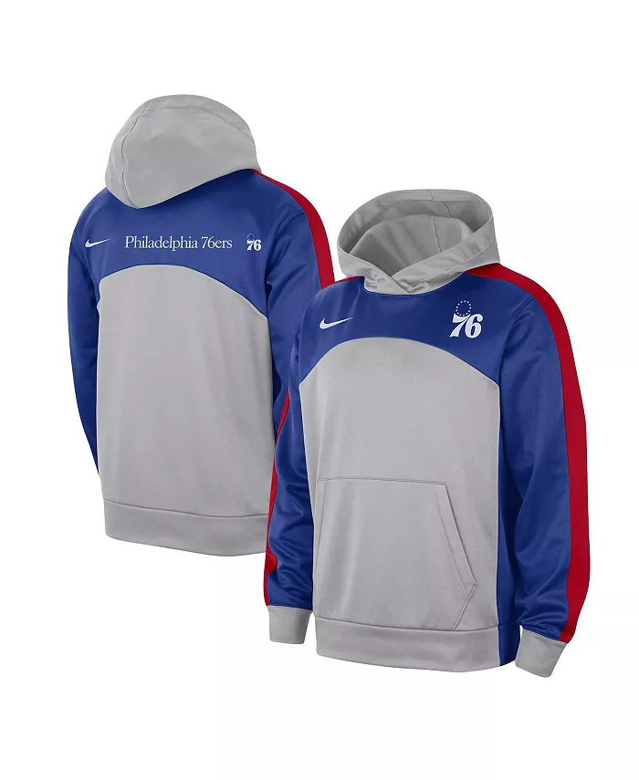 

Мужская серая толстовка с капюшоном Philadelphia 76ers Authentic Starting Five Force Performance Pullover Hoodie Nike
