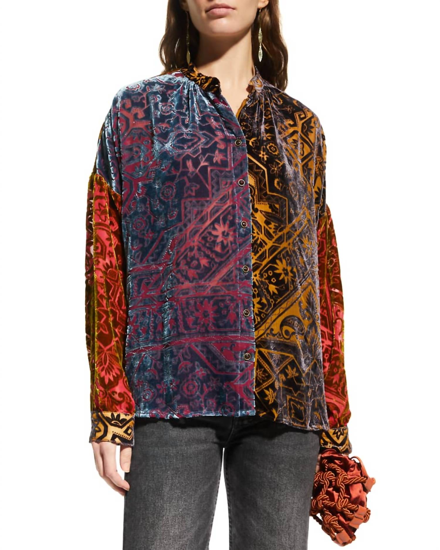 

Рубашка Frida Button Down в цвете Multi Johnny Was