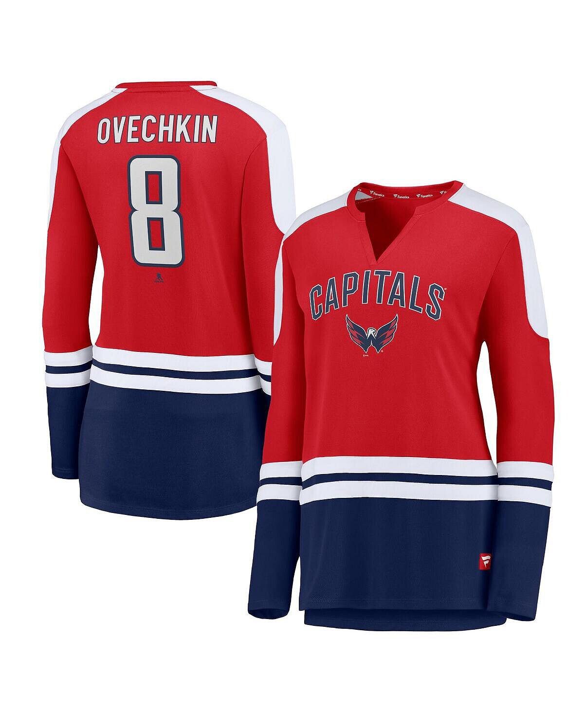 

Женская красно-темно-синяя футболка Washington Capitals Power Player с длинным рукавом «Александр Овечкин» с вырезом в горловине Fanatics, Красный, Женская красно-темно-синяя футболка Washington Capitals Power Player с длинным рукавом «Александр Овечкин» 