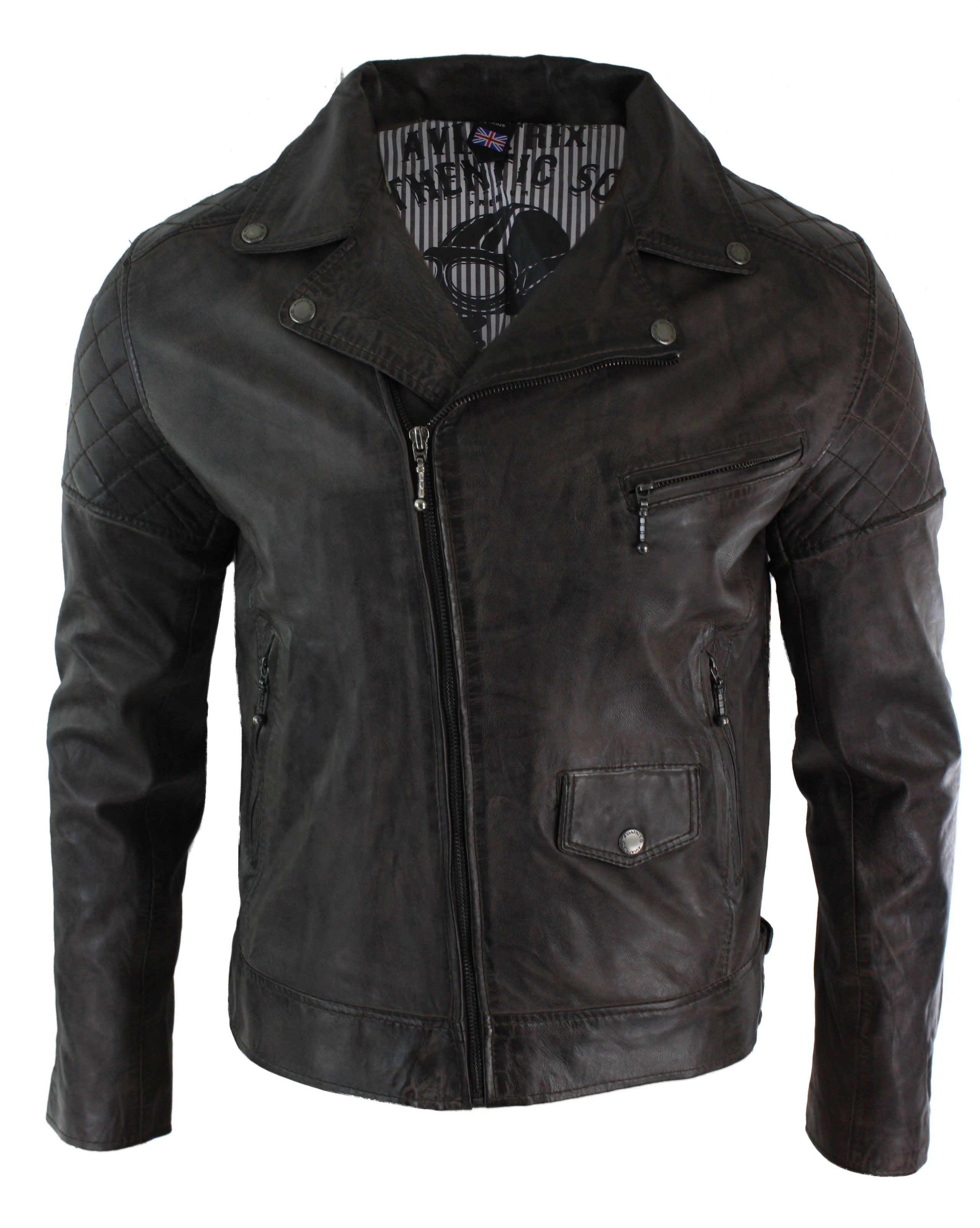 

Винтажная кожаная байкерская куртка TruClothing, цвет zulu brown, Коричневый, Винтажная кожаная байкерская куртка TruClothing, цвет zulu brown