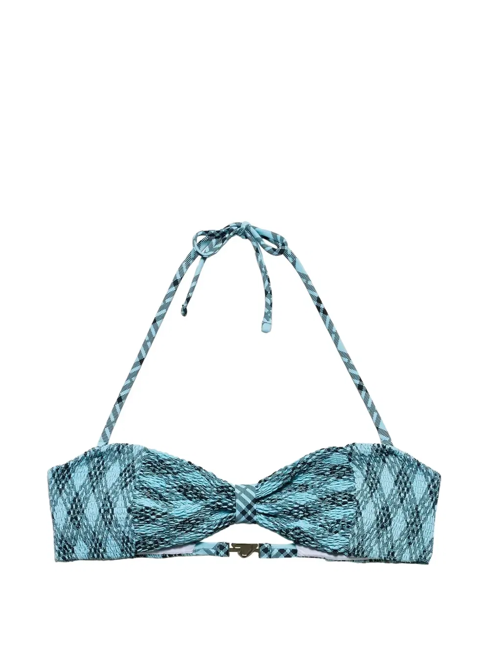 Топ бикини в клетку Prada, синий