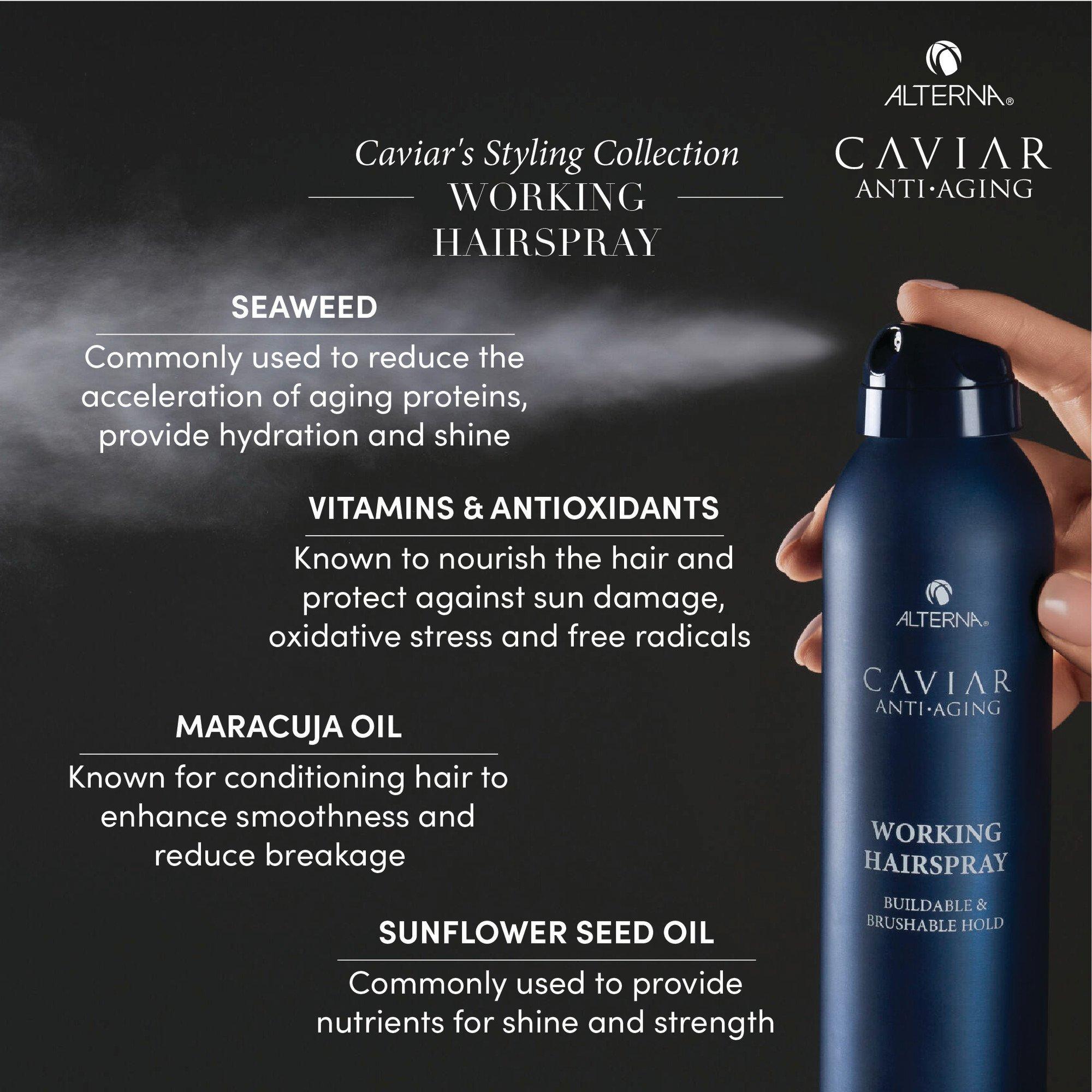 Лак для волос Caviar Anti-Aging Professional Styling Working Hairspray Alterna, 3.0 oz — фото 2