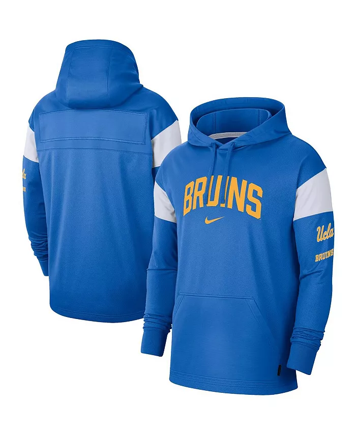 Мужская синяя толстовка с капюшоном UCLA Bruins Performance Pullover Hoodie Nike — фото 4