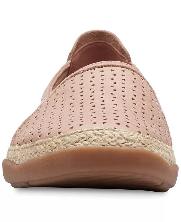 Слипоны-эспадрильи из кожи на плоской подошве Clarks, коричневый/бежевый — фото 3