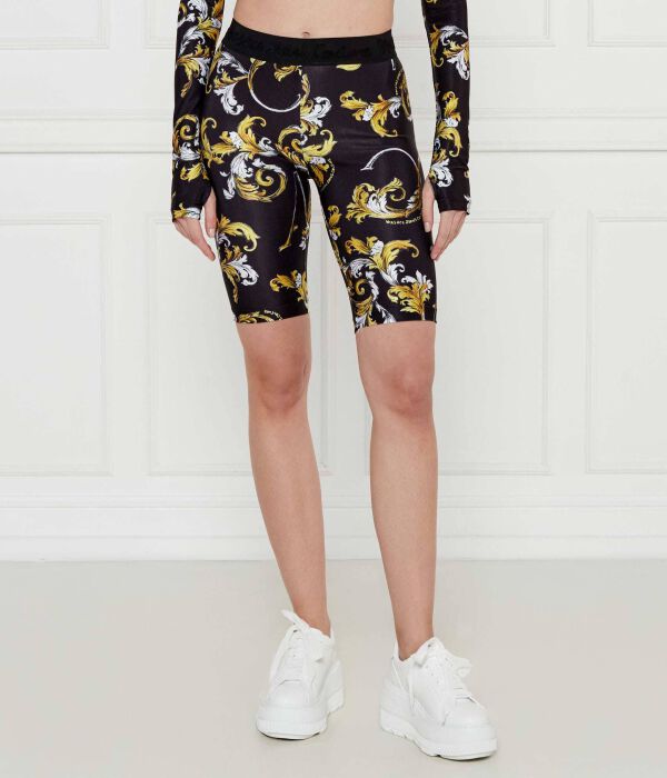 

Велосипедные шорты женские Versace Jeans Couture с узором, черный