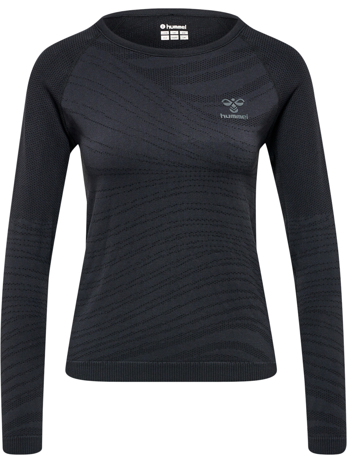 

Футболка Hummel Trikot L/S Hmlongrid Seamless L/S Wo, черный/кованое железо