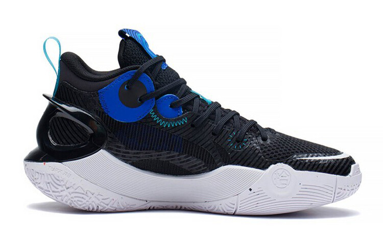 Баскетбольные кроссовки SONIC 10 V1 для детей GS High-top, черные/белые/синие Lining Young — фото 2