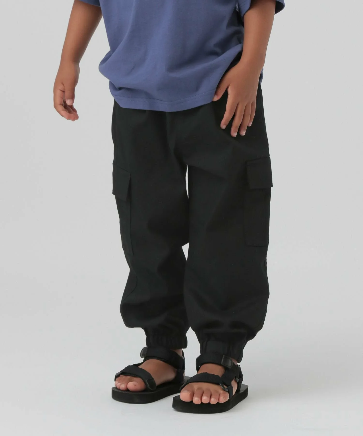 Доступные размеры 100-120 см / Брюки-карго Sugorak Stretch / 234558 GLOBAL WORK, Twill Black 09