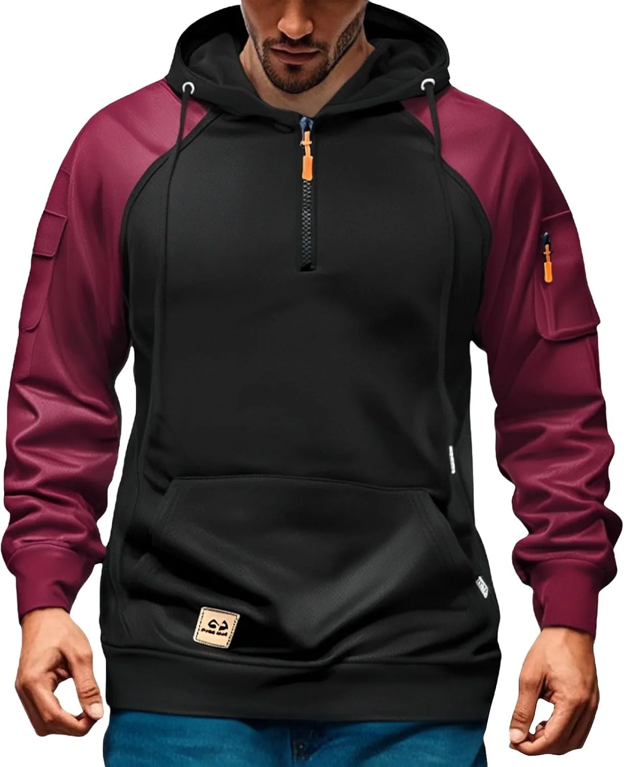 

Мужская тактическая толстовка с капюшоном и карманами