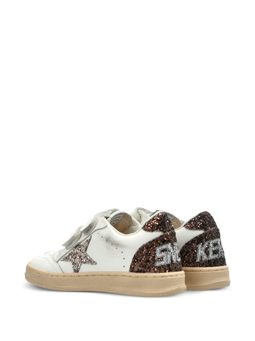 Кроссовки Ball Star с эффектом глиттера Golden Goose Kids, белый — фото 3