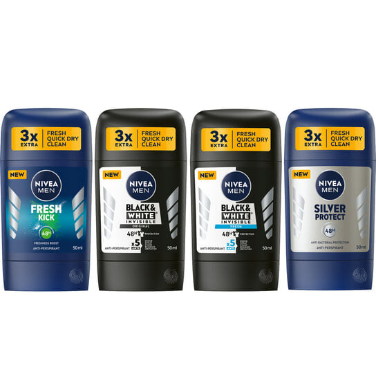 

Стики-антиперспиранты для мужчин, 4 шт. Nivea Men