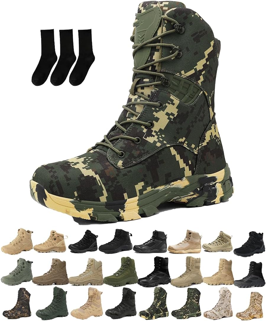 

Мужские водонепроницаемые ботинки для улицы с боковой молнией, легкие, с ортопедической поддержкой, антипрокольные, для работы на открытом воздухе, кемпинга и работы Generic, зеленый/хаки