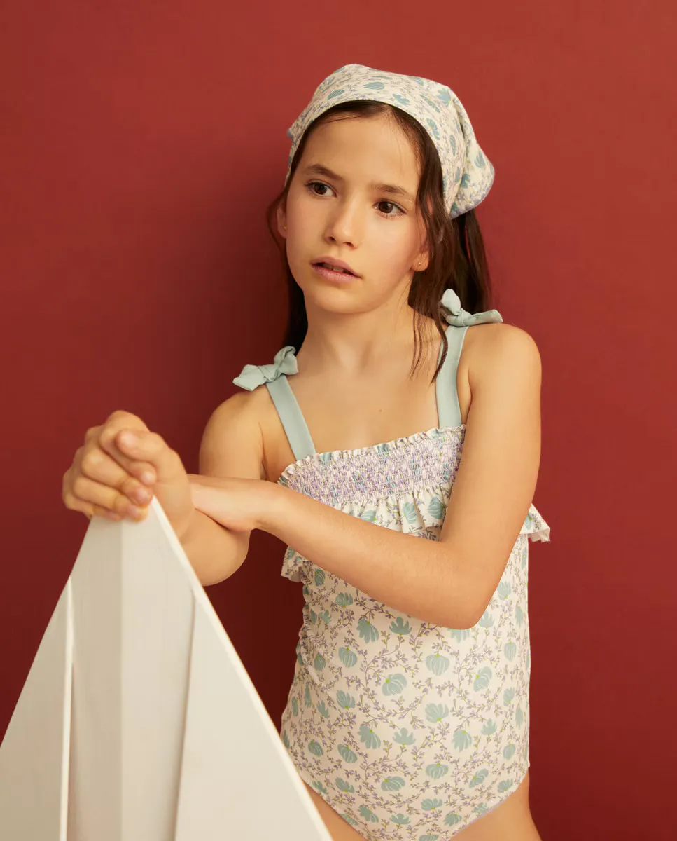 

Купальник с принтом для девочки Coconut El Corte Inglés, белый