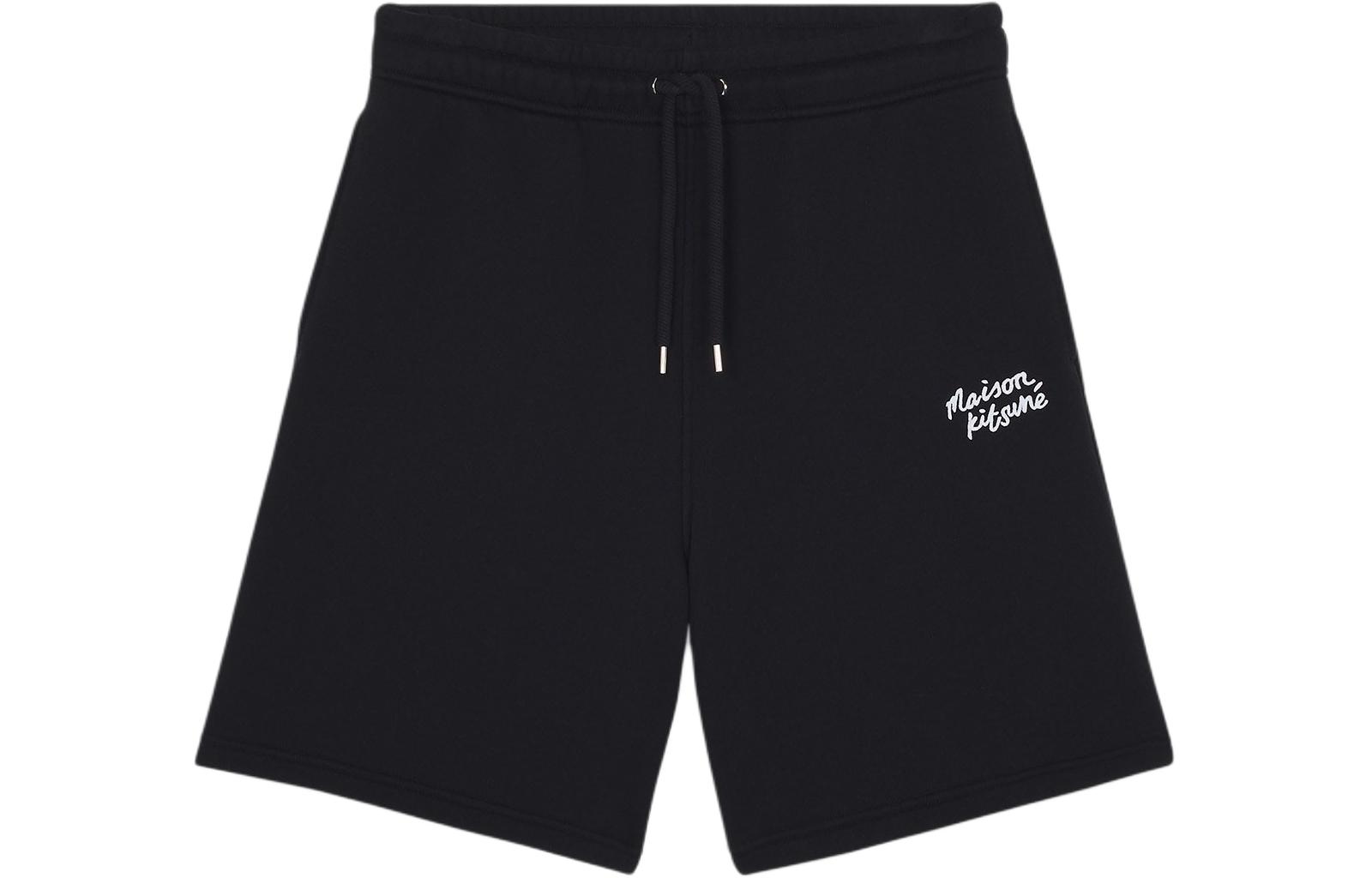 

Бермуды на шнурке с вышитым логотипом maison kitsuné Maison Kitsune, черный