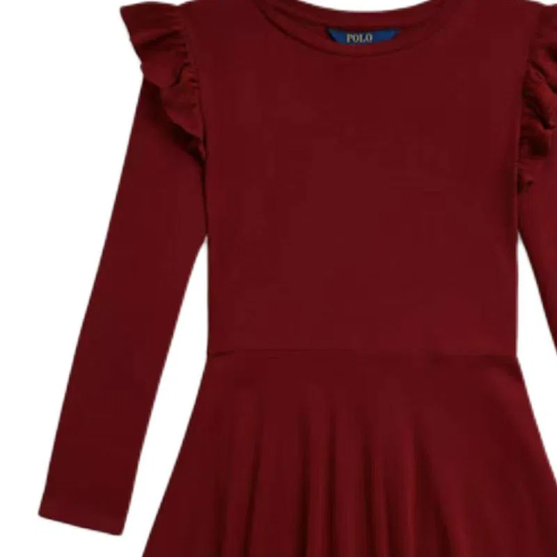 Платье детское Crew Neck Polo Ralph Lauren, Red — фото 4