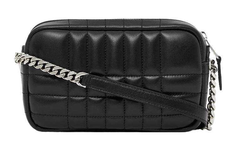 Мини-сумка Burberry Lola из стеганой кожи с серебристой фурнитурой — фото 4