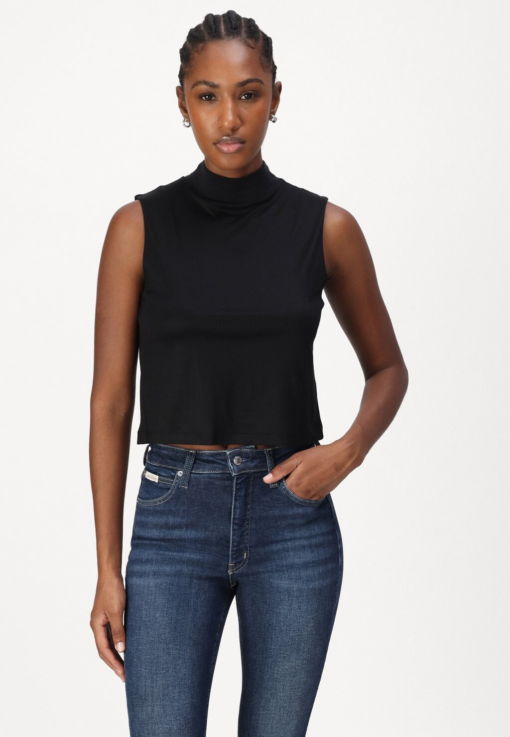 

Джинсы скинни HIGH SUPER SKINNY ANKLE Calvin Klein, темно-синий