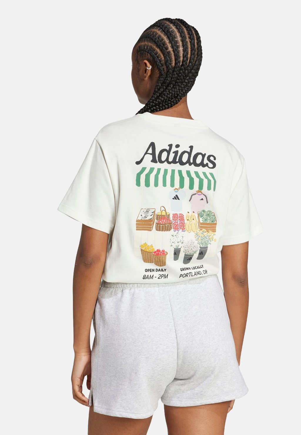 

Футболка с принтом FARMERS MARKET GRAPHIC Adidas Sportswear, кремовый