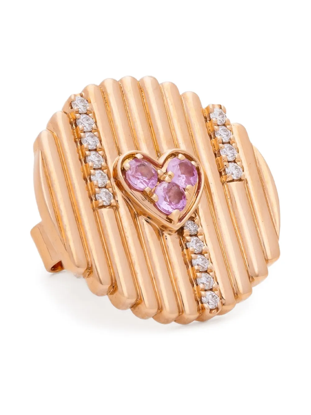 

Серьги Heart из розового золота с бриллиантами и сапфирами Kalthams Pavilion Jewellery, золотой