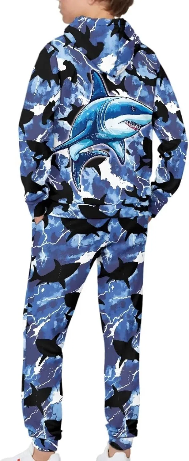 Детский спортивный костюм из флиса DISNIMO, Camo Shark Blue — фото 2