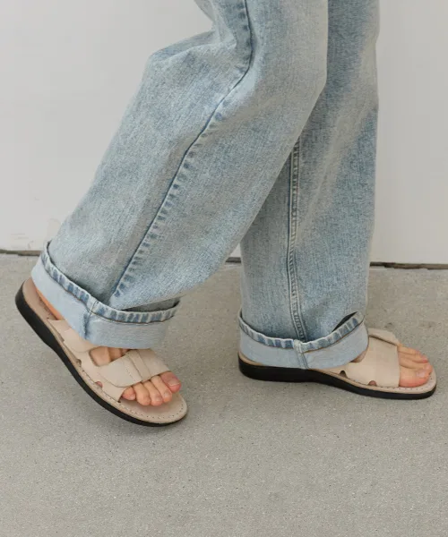 Унисекс сандалии из нубука JERUSALEM SANDALS BOND белые — фото 2
