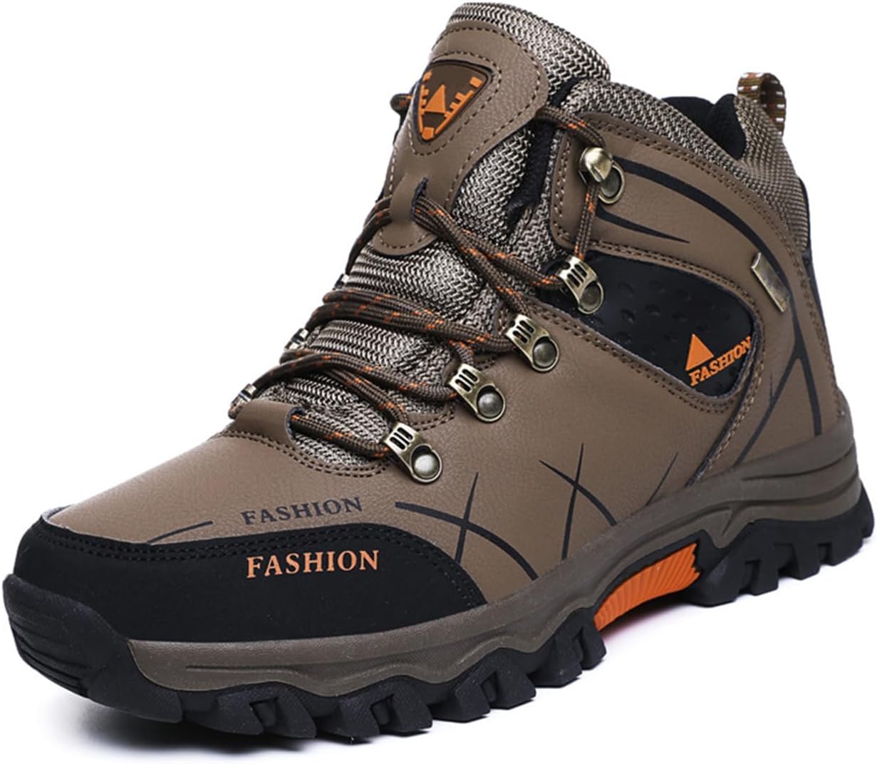 

Мужские зимние походные ботинки Lanverth, теплые снежные ботинки, высокие противоскользящие туфли для трекинга, рыбалки и кемпинга, хаки