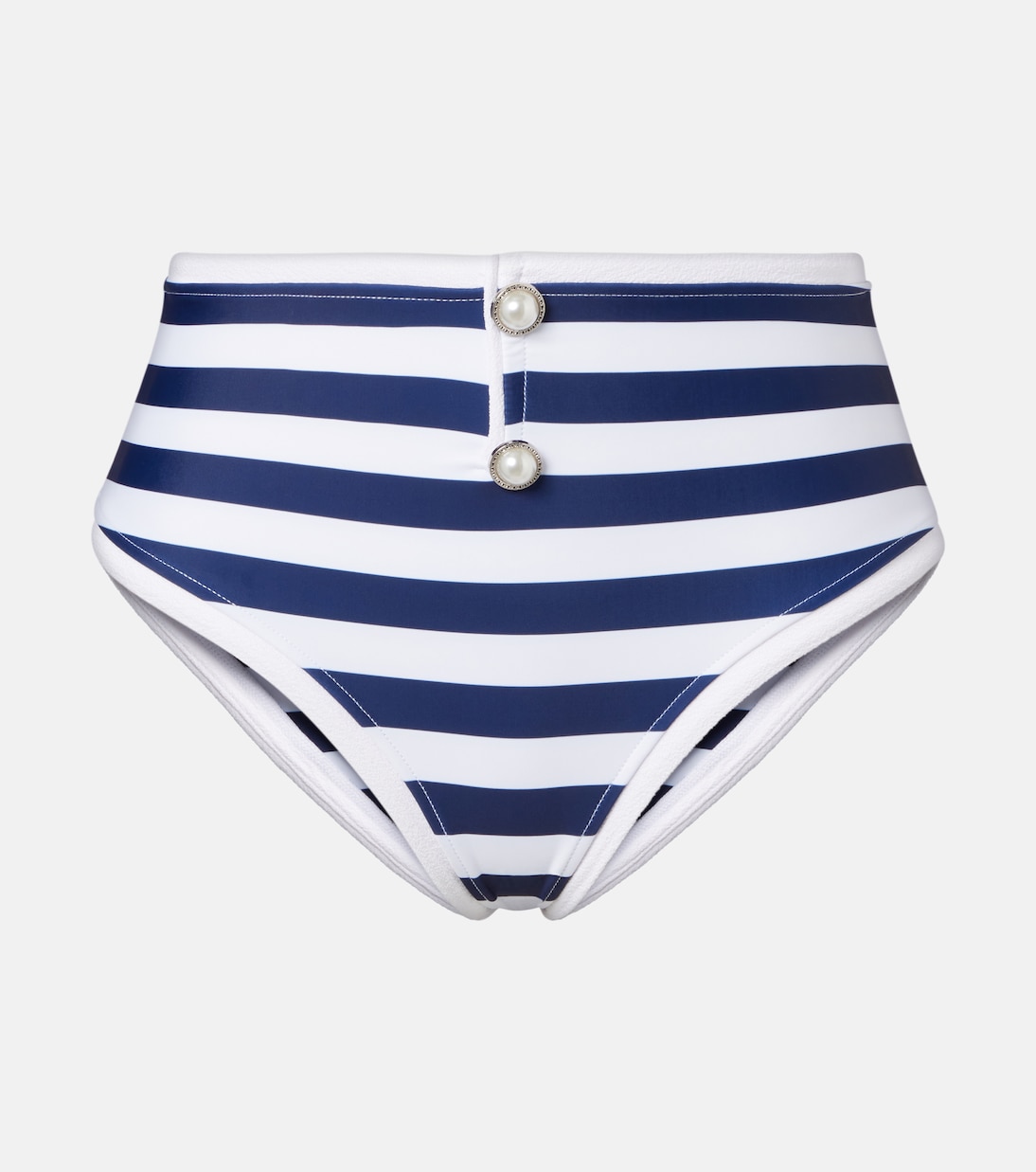 

Грейс полосатые бикини-трусики с высокой посадкой Same, Navy Cream Stripe/White