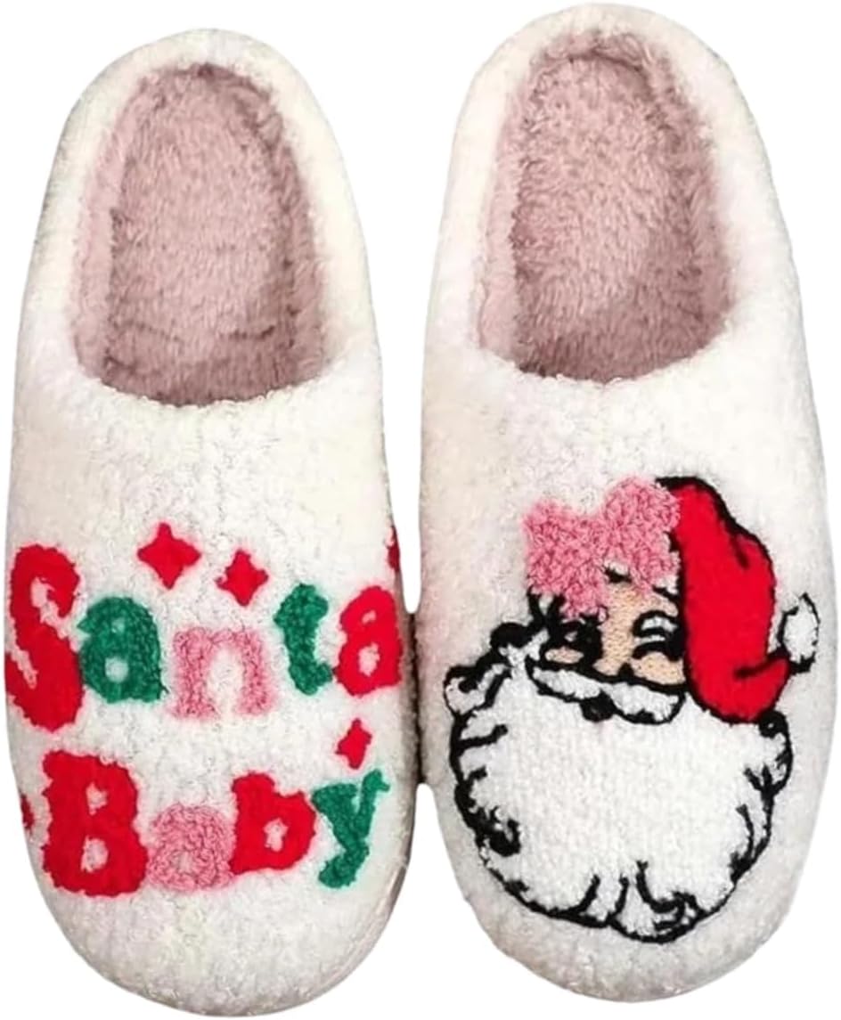 

Зимние домашние тапочки для женщин, уютные плюшевые тапочки с флисовой подкладкой, мягкие и пушистые с нескользящей подошвой, теплая обувь для дома и улицы для холодной погоды для женщин и мужчин Flteuds, белый