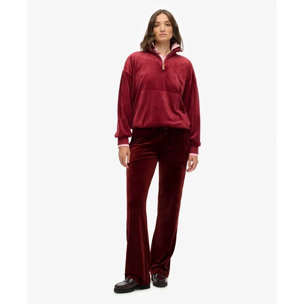 Джоггеры Superdry Country Club Velour, красный — фото 4