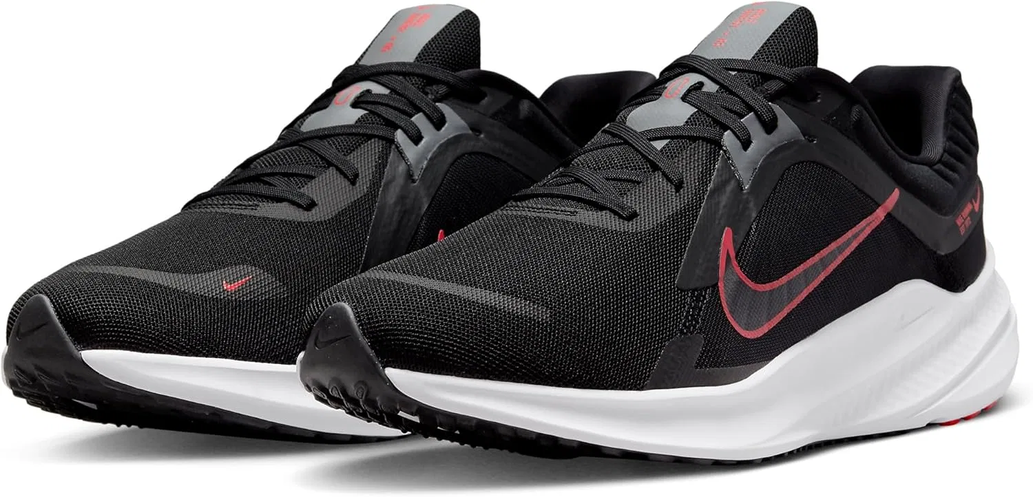 Мужские беговые кроссовки Nike Quest 5 DD0204, Black University Red Smoke Grey — фото 3