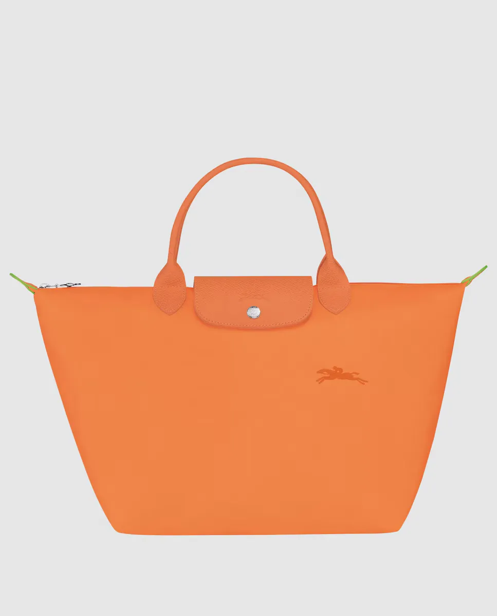 

Зеленая сумка Le Pliage с застежкой-молнией Longchamp, оранжевый