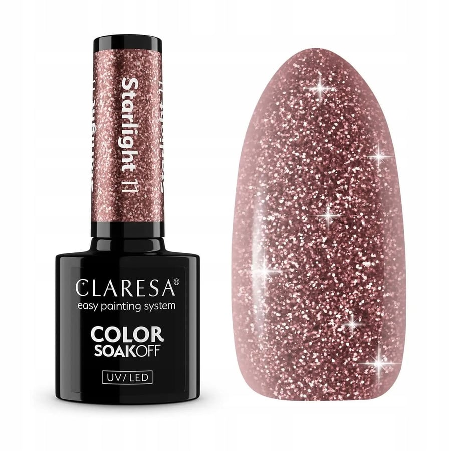 

Claresa Starlight 11 Hybrid Glitter Nail Polish Flash Effect 5 G Puderek
