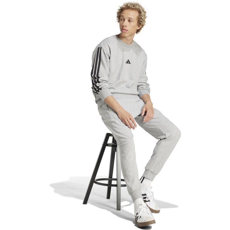 Свитшот Essentials с тремя полосками, французский трикотаж Adidas, мультиколор — фото 4
