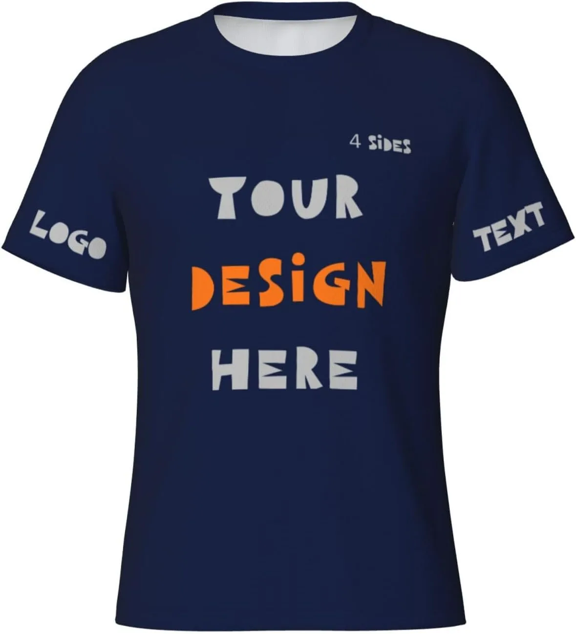 

Футболка с принтом на 4 сторонах