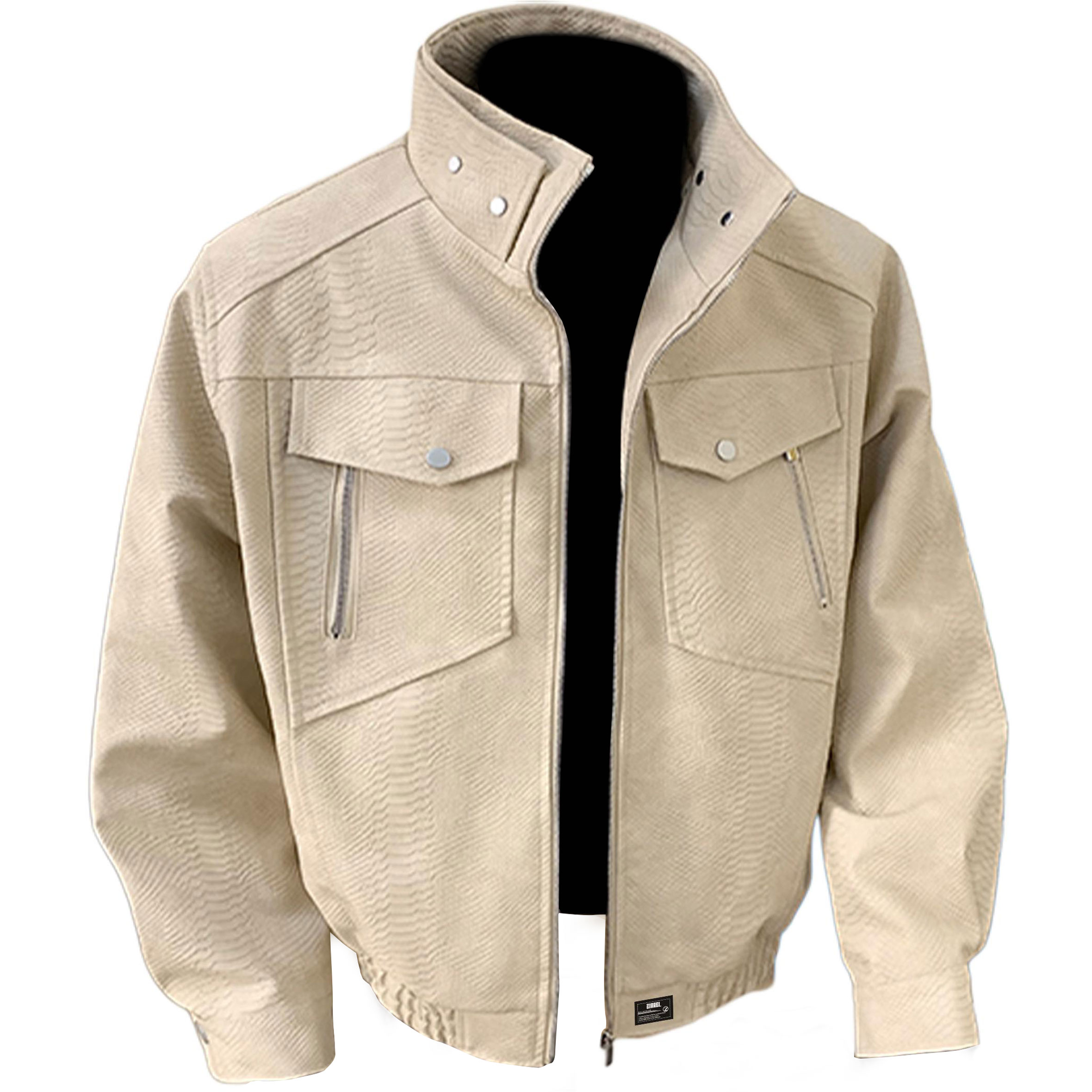 

Куртка Unisex Stand Collar Moderate Workwear ZIAREL, бежевый[removable logo]