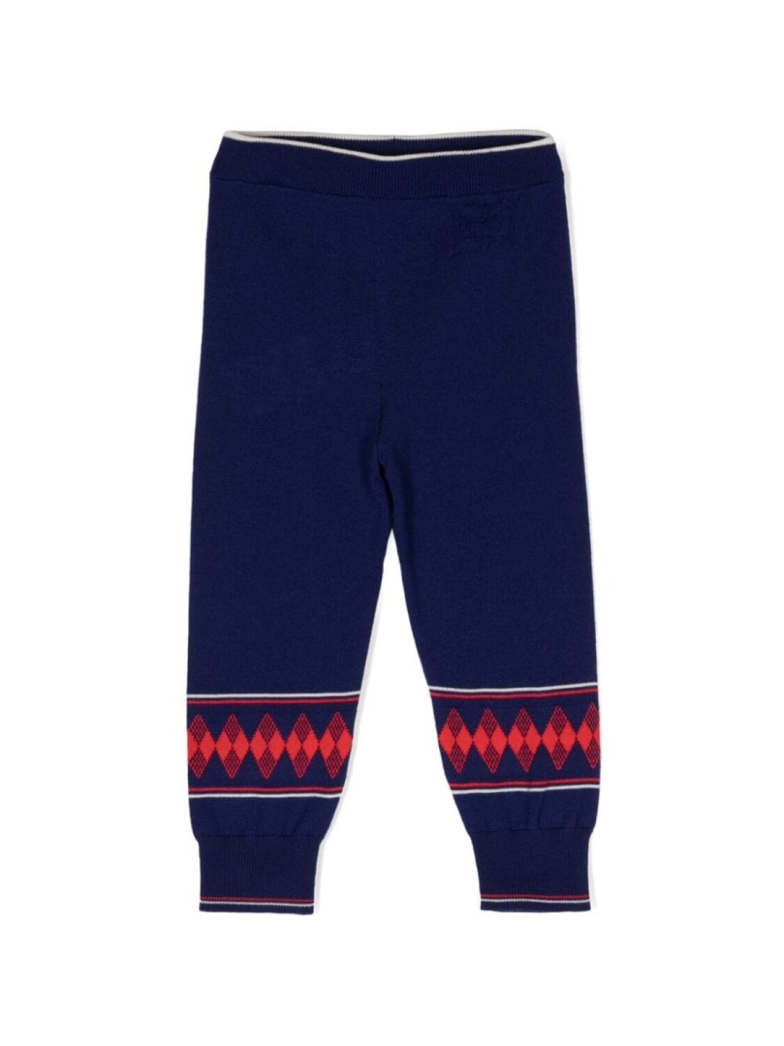 

Gucci Kids зауженные брюки вязки интарсия, синий