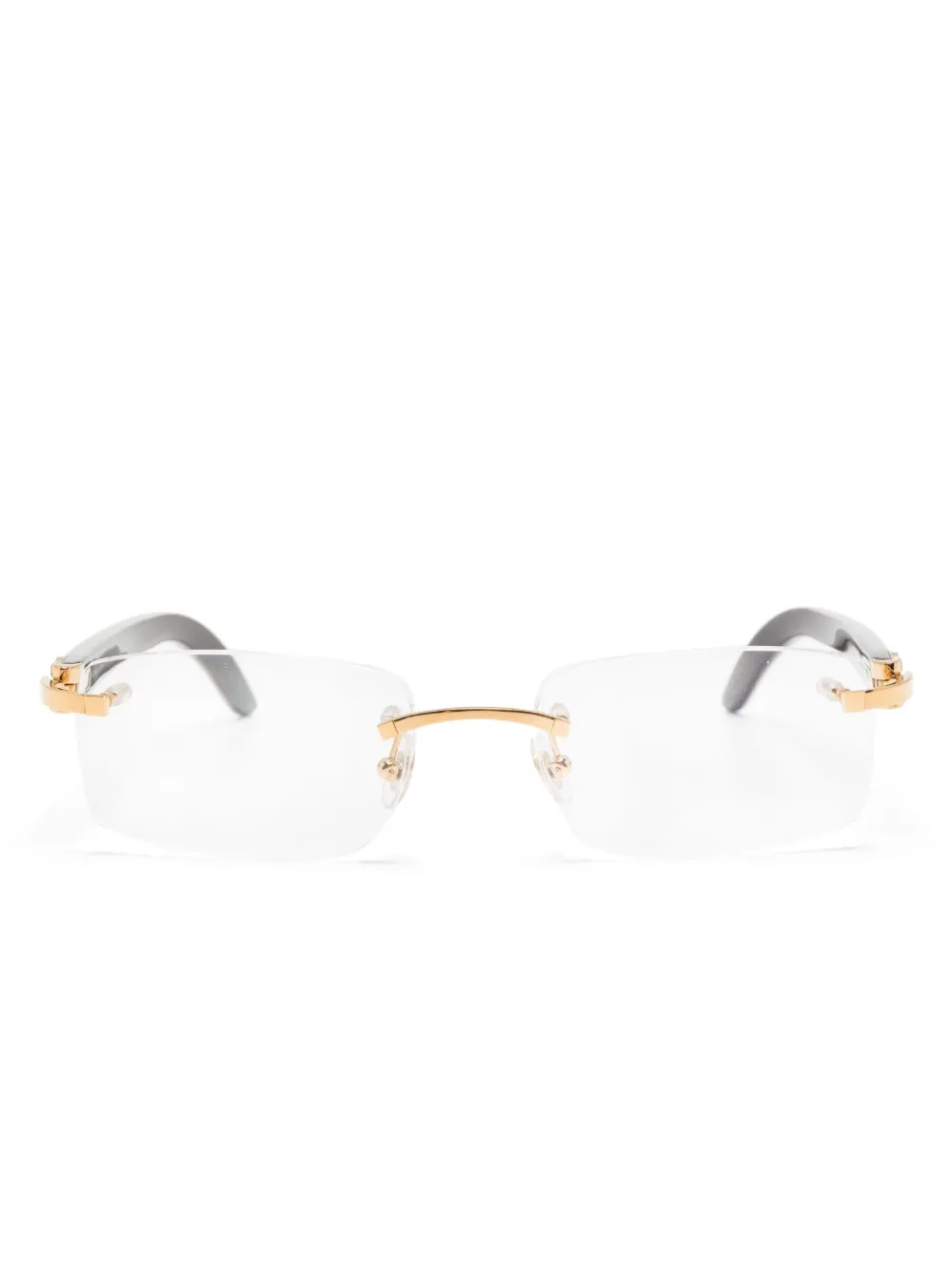 

Очки в прямоугольной безободковой оправе Cartier Eyewear, золотой