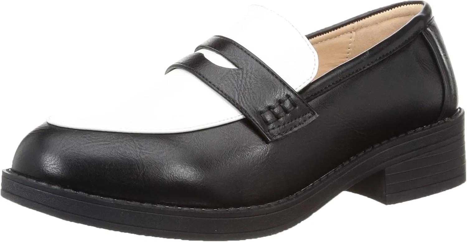 Лоферы Manish Multicolor (Black/White) AAA+Feminine(サンエープラスフェミニン)