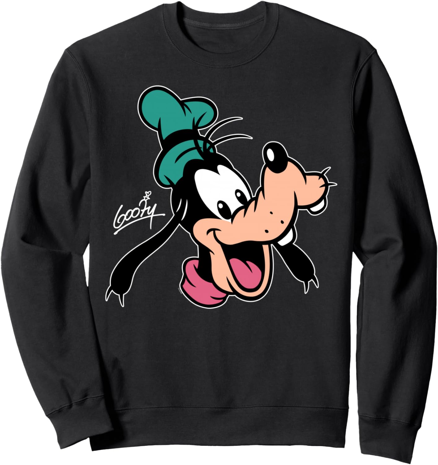 

Стильная толстовка Disney с изображением Гуфи в стиле ретро и большими лицами для путешествий, черный