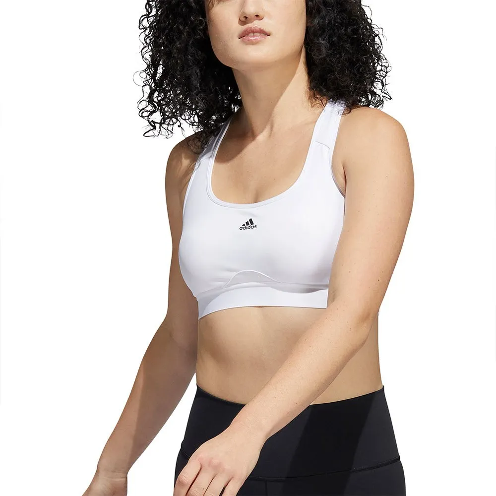 Спортивный бюстгальтер adidas Power MS PD sports bra, белый — фото 3