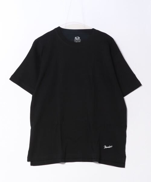 

Футболка с коротким рукавом, однотонная, с логотипом, коллаборация FRUIT OF THE LOOM и NUMBER (N)INE, черный