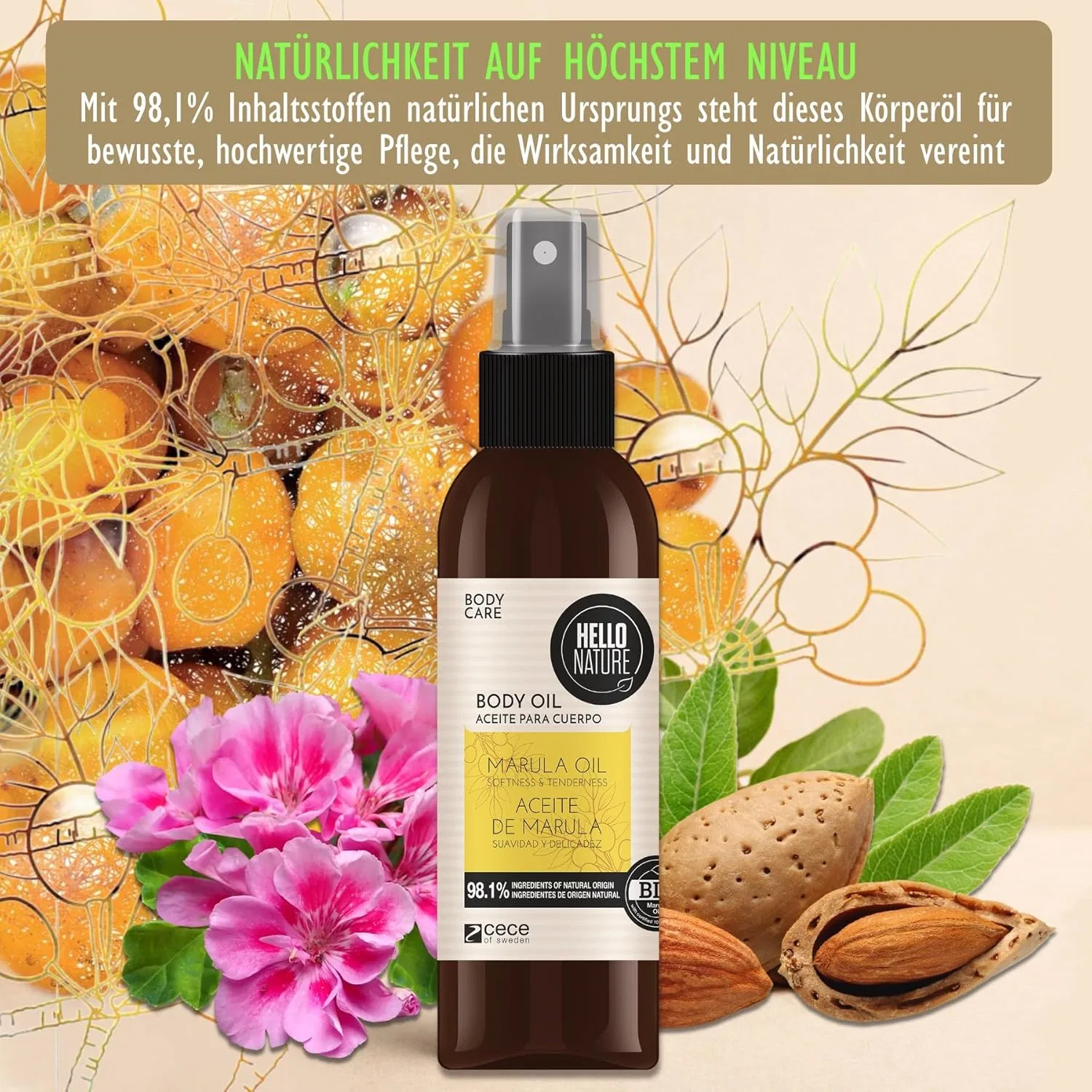 Масло для тела P-Beauty Natural Cosmetics с органическим маслом марулы, 2 x 130 мл P-Beauty Cosmetic Accessories — фото 4